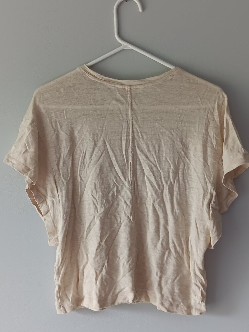 Banana Republic Linen Short Sleeve Dolman Relaxed Fit Shirt Beige Small - Picture 4 of 8